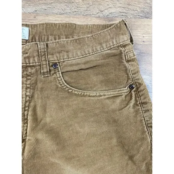 J Crew Brown Corduroy Pants Size 33W 30L - Picture 2 of 4